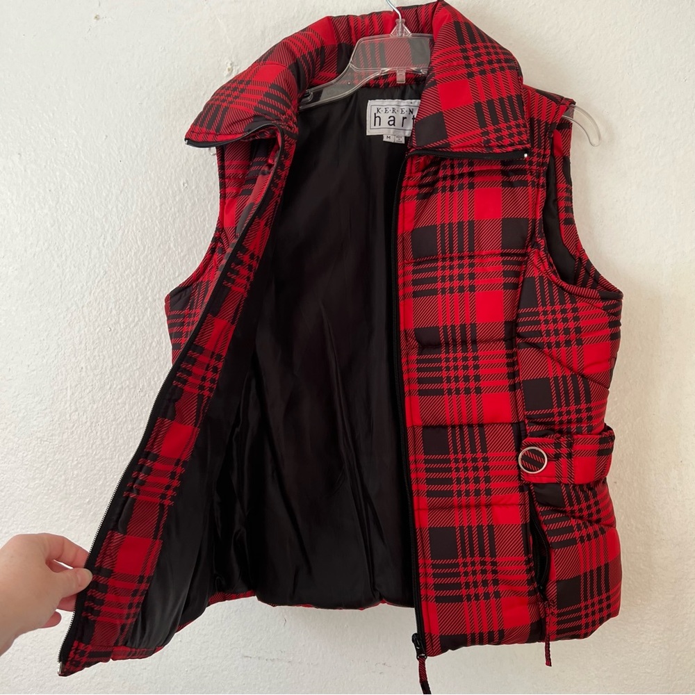 Keren Hart Buffalo Plaid Puffer Vest - Picture 9 of 11